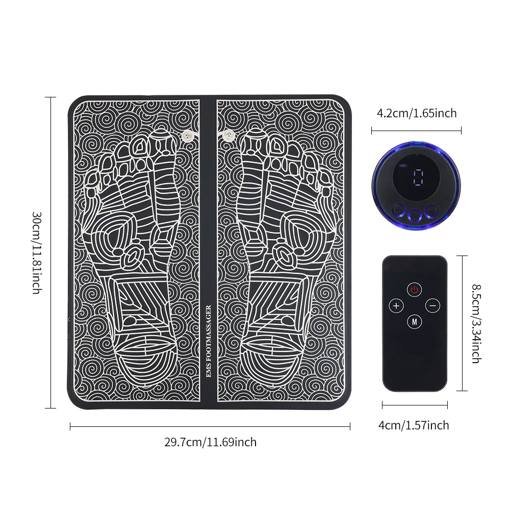 RelaxFeet™️ – Tapis de Massage EMS Intelligent